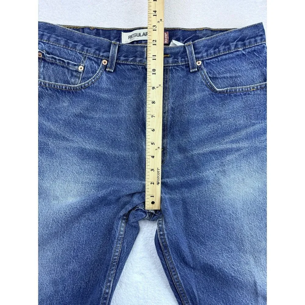 Levis 505‎ Regular Fit Blue Jeans Men Denim Straight 38Wx30L (36Wx30L Actual).